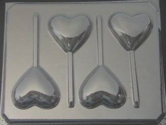 917 Puffy Hearts Chocolate or Hard Candy Lollipop Mold